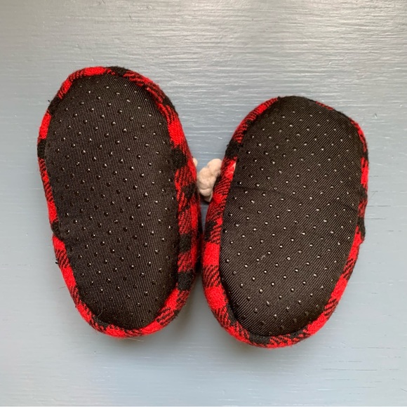 NWOT Baby Bear Slippers from Target Buffalo Check - Picture 2 of 4